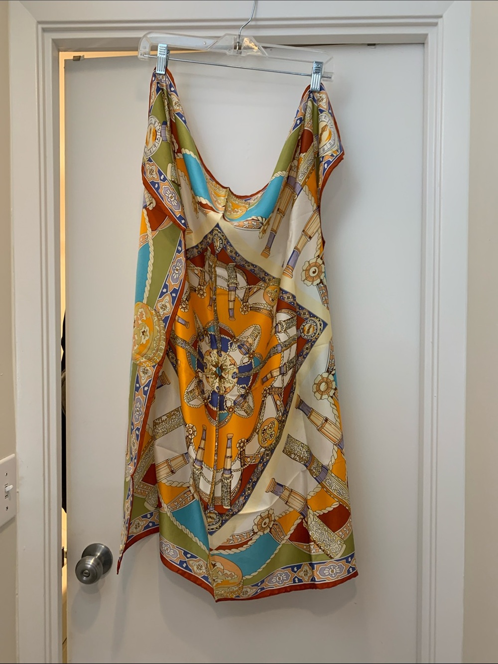 Silk in Multi-Color Scarf Print